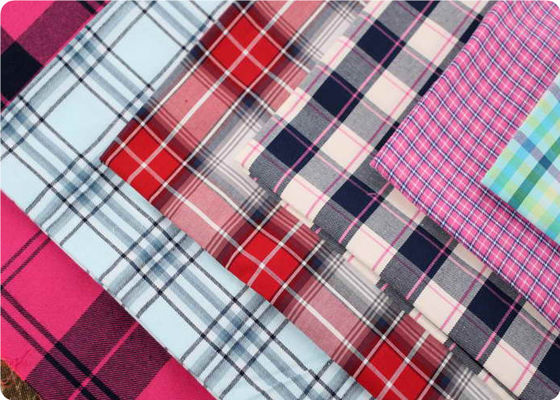 Plaid-färbte Haupttextilkordsamt-Stoff-Garn Baumwollgewebe 100-120gsm