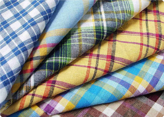 Plaid-färbte Haupttextilkordsamt-Stoff-Garn Baumwollgewebe 100-120gsm