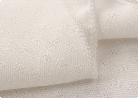 Κομψό κίτρινο/άσπρο Jacquard υφάσματος τεχνητής μέταξας 100 ύφασμα 120gsm ταπετσαριών