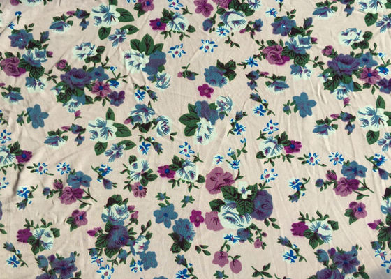 Professional Viscose Rayon Fabric Floral Apparel Fabric 118D+20D